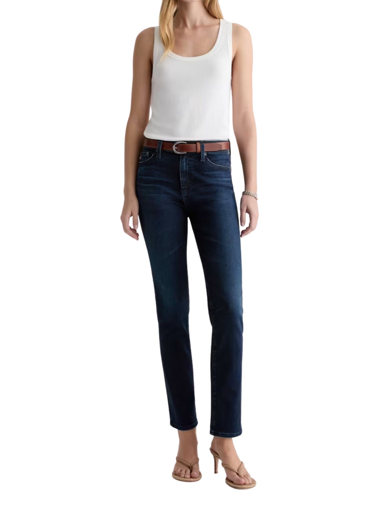 AG Mari Mid-Rise Slim Straight Jeans – 3 Years Highrise