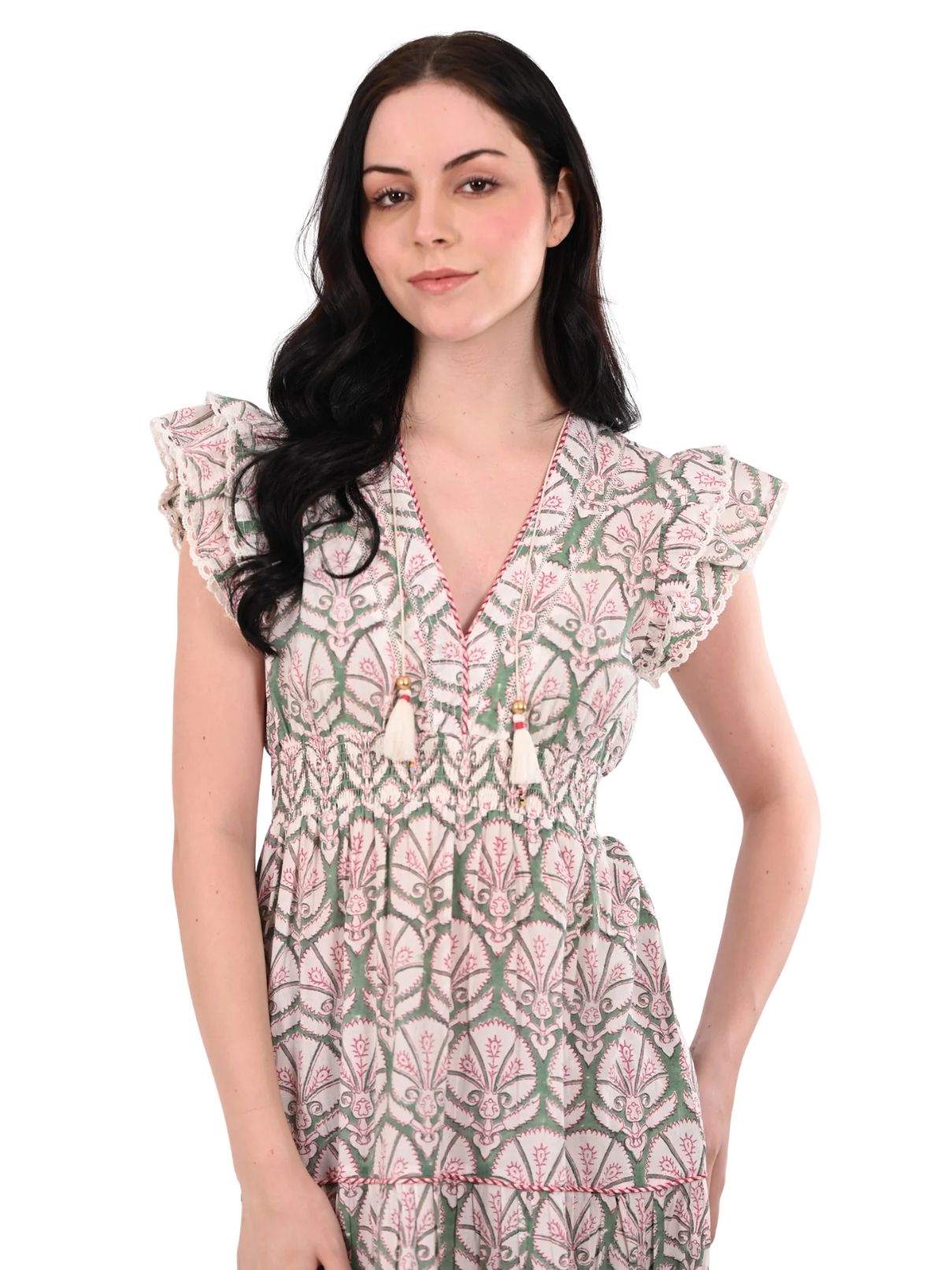 Alecia Maxi Dress in Magnolia Green