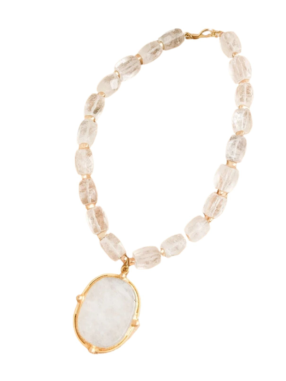 Alexis Gemstone Pendant Necklace – Clear Quartz