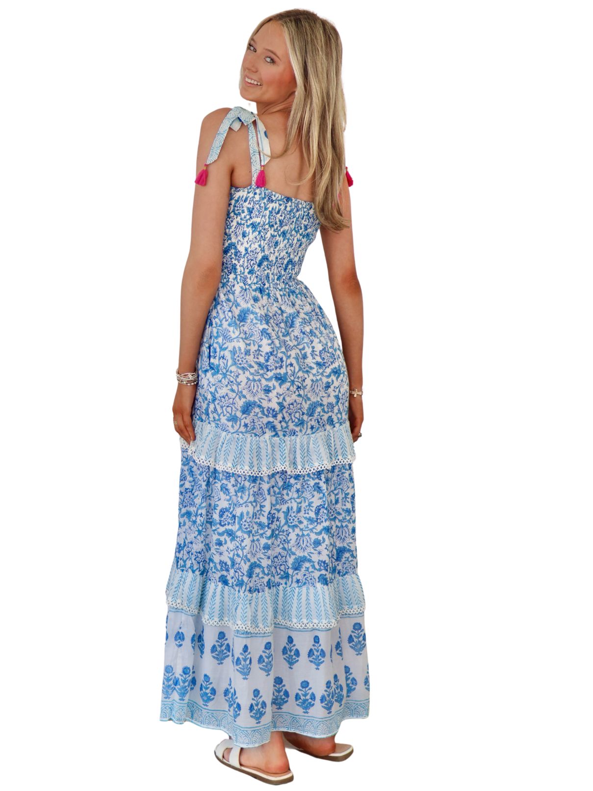 Aria Tube Maxi Dress in Ocean Fern