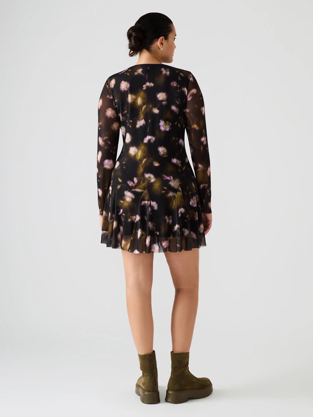 BB Dakota by Steve Madden Bliss Dress in Ditsy Black Floral