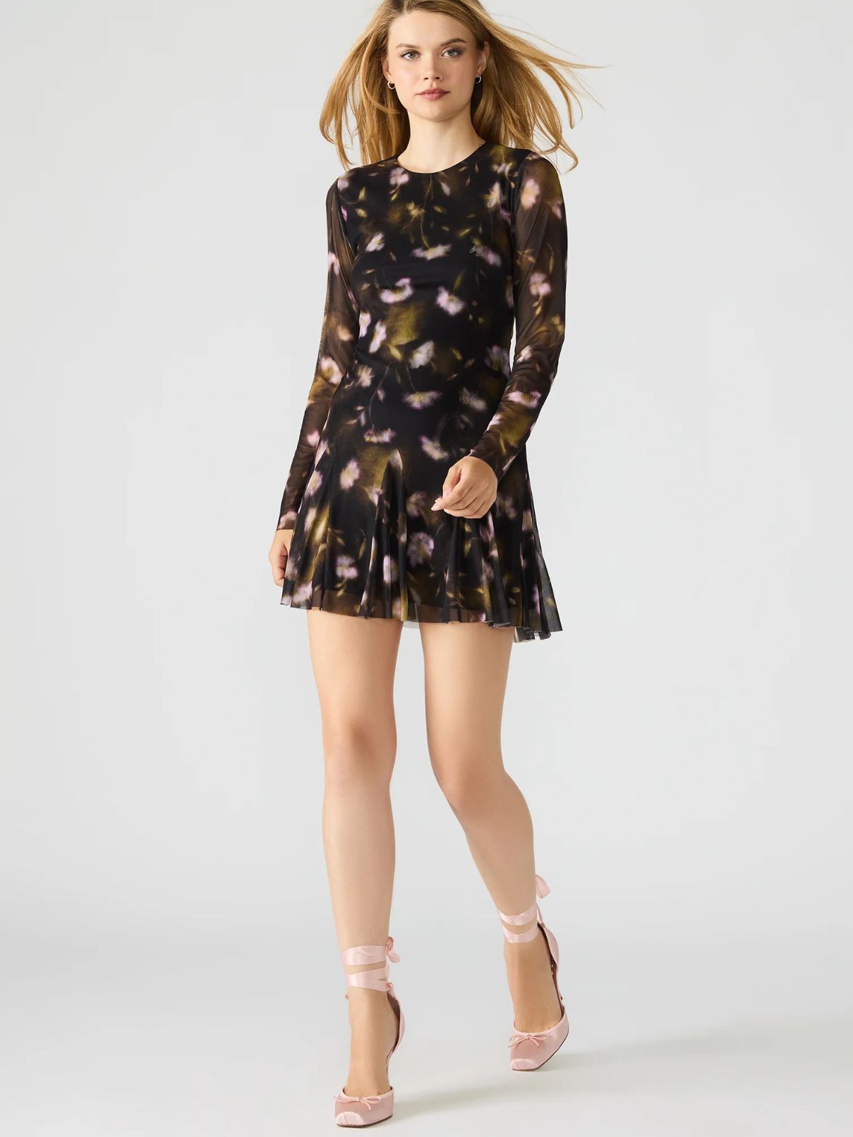 BB Dakota by Steve Madden Bliss Dress in Ditsy Black Floral