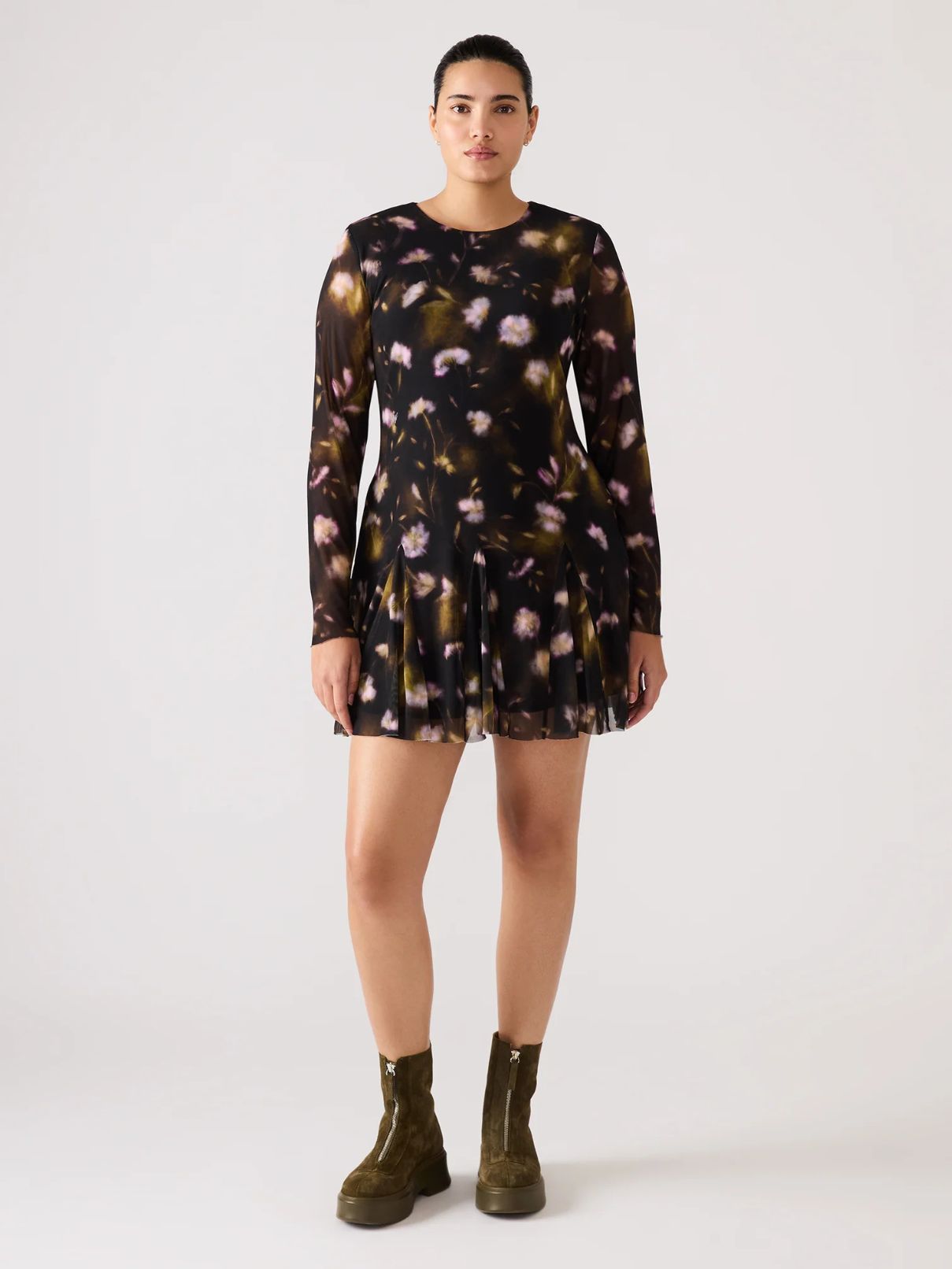 BB Dakota by Steve Madden Bliss Dress in Ditsy Black Floral