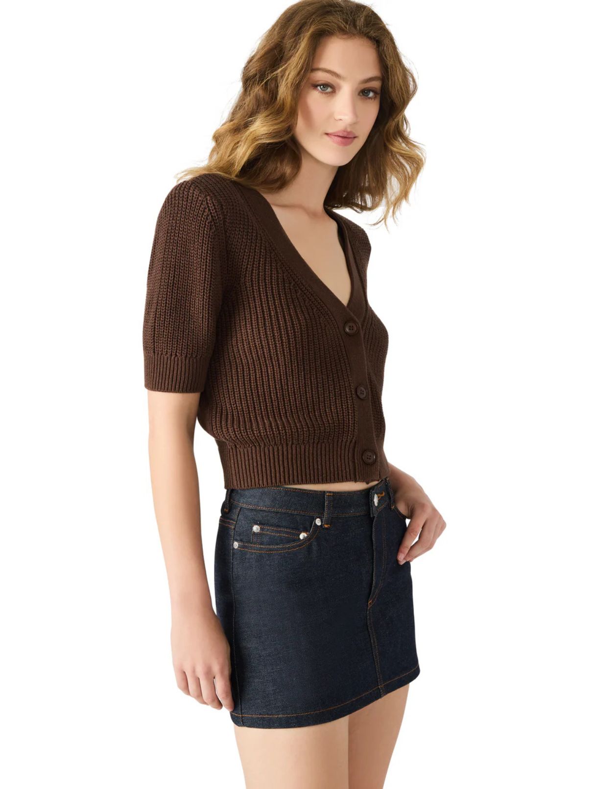 BB Dakota by Steve Madden Janae Cardigan in Chocolate