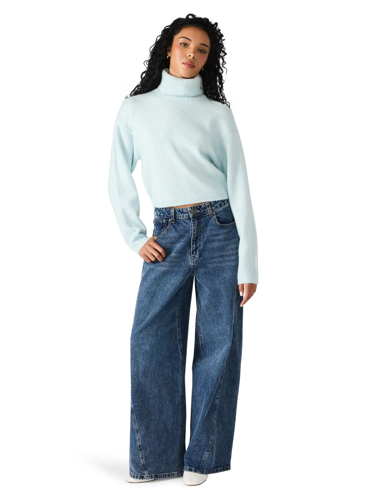 BB Dakota by Steve Madden Raegann Sweater in Powder Blue