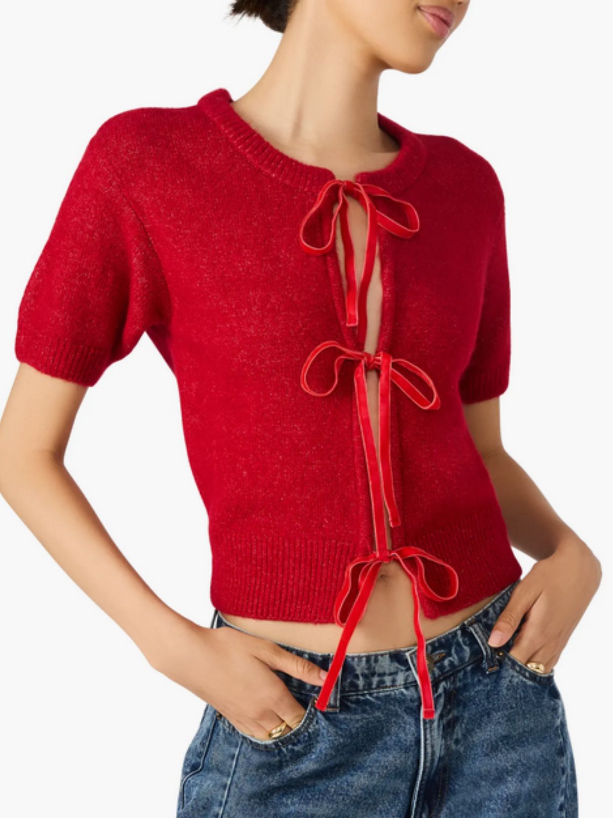 BB Dakota by Steve Madden Sereia Cardigan in Red