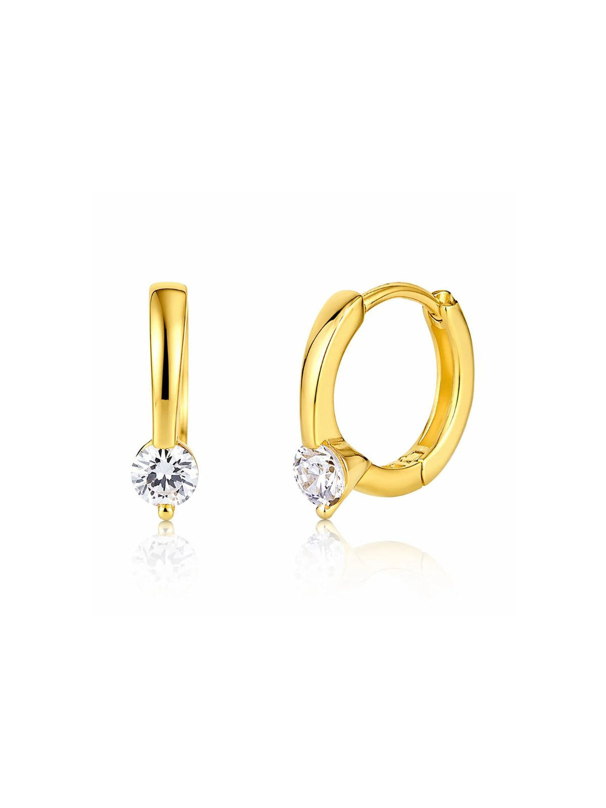 Baby Spark Huggie Earrings in Gold