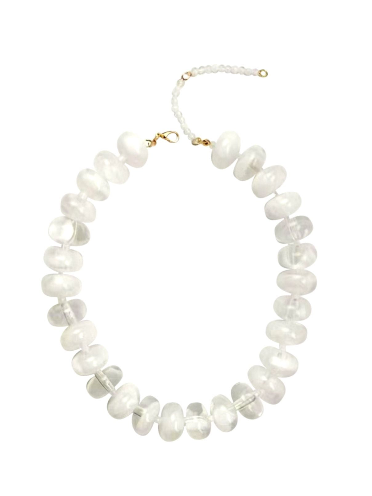 Bailey Chunky Beaded Necklace in Clear