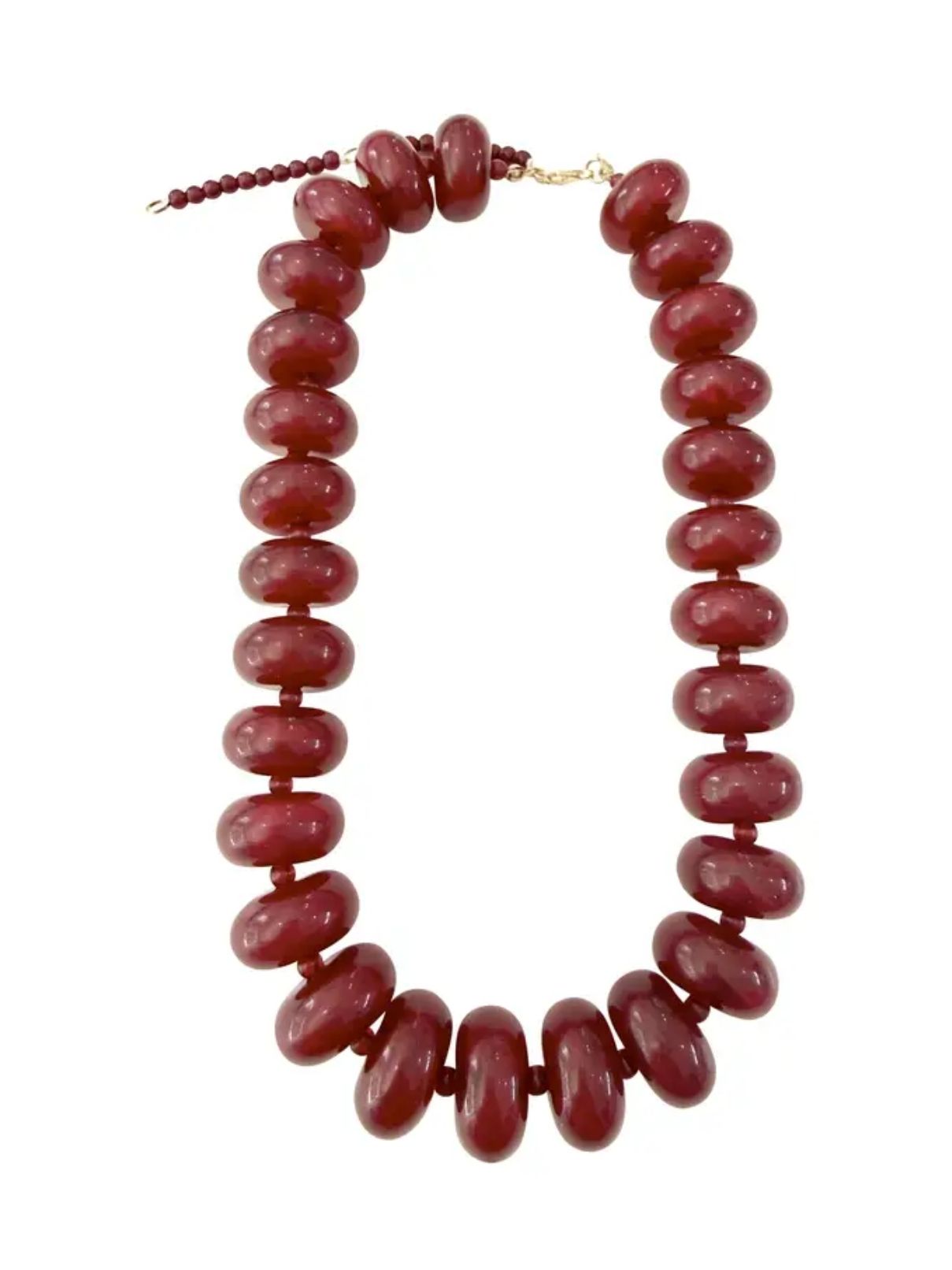 Bailey Chunky Necklace – Maroon