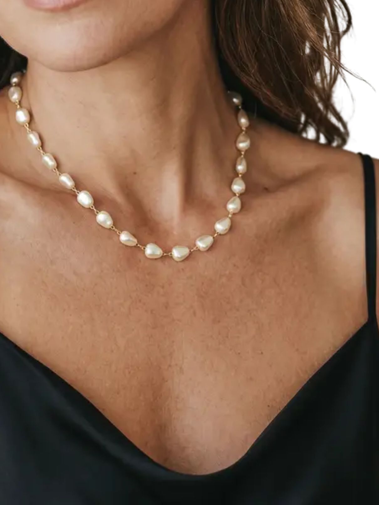Baroque Pearl Necklace – 18K Gold Filled