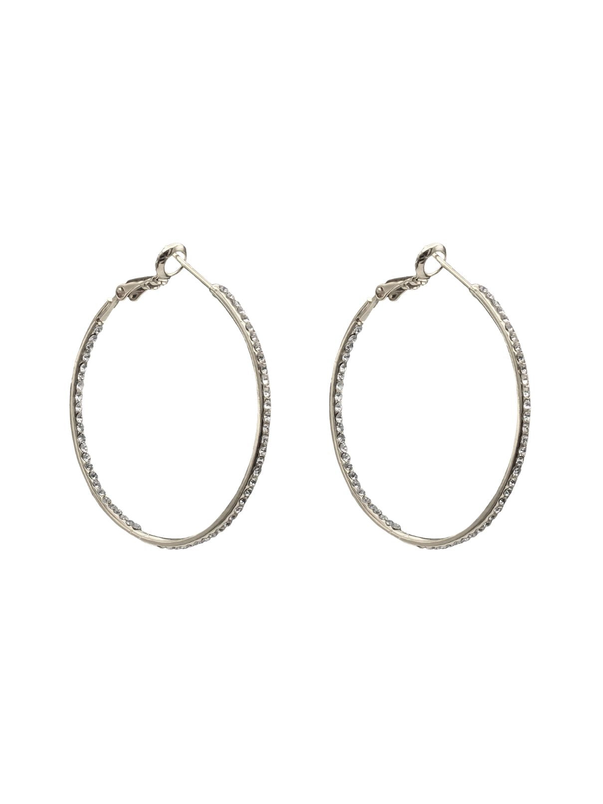 Beje Designs In Between Hoop Earrings in Silver