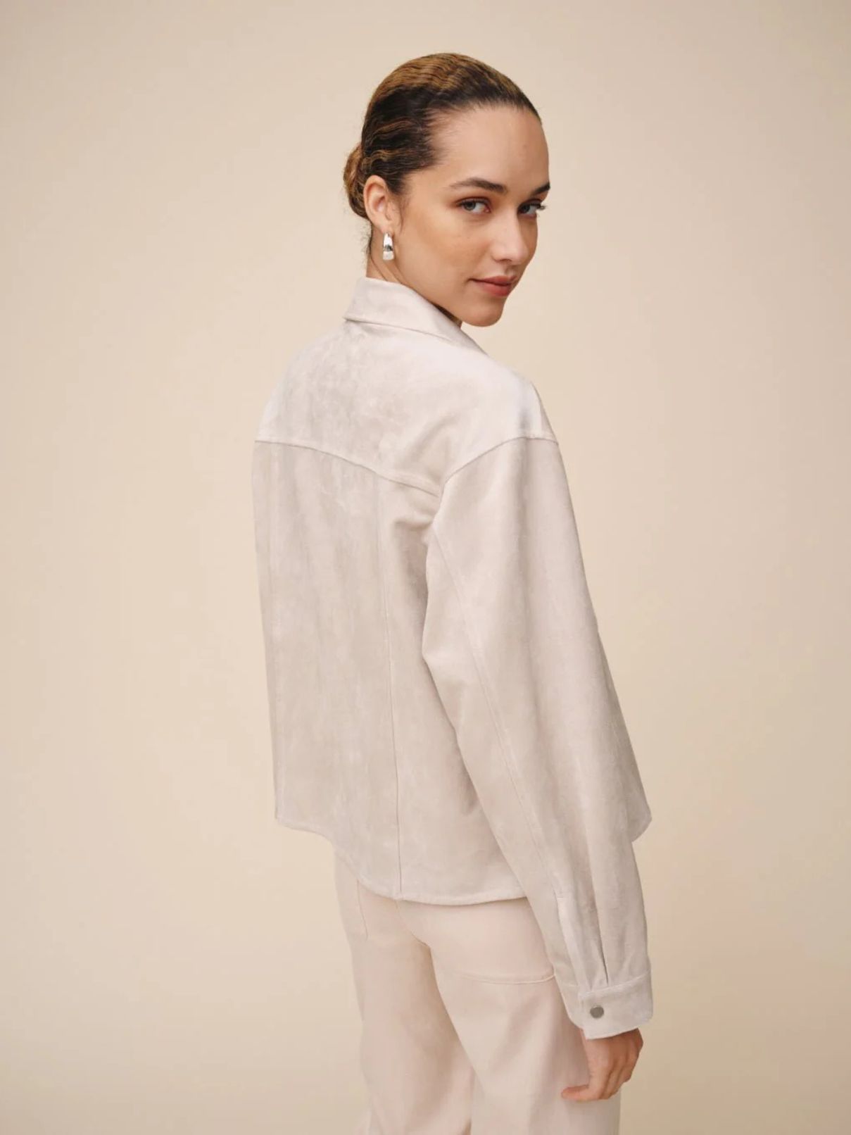 Bella Dahl Pocket Shacket in Panna Cotta