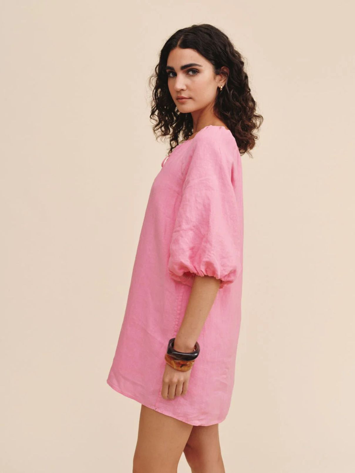 Bella Dahl Pullover Puff Sleeve in Rose Bush