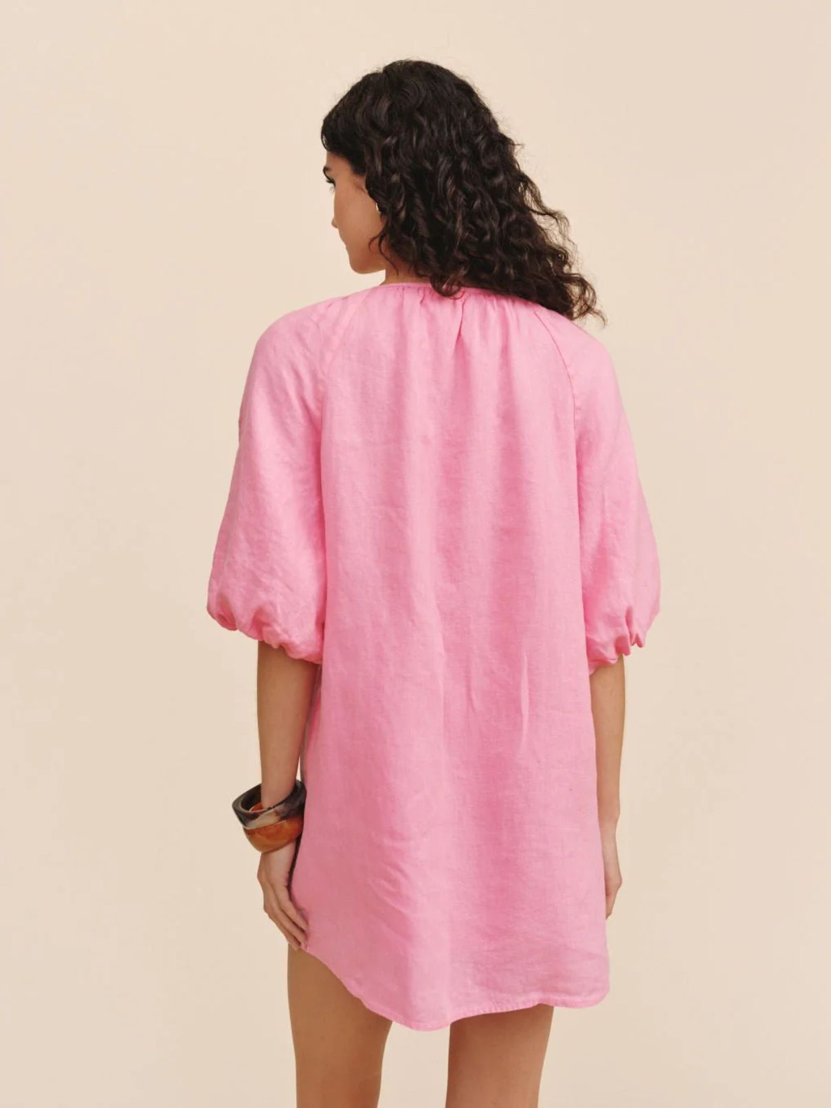 Bella Dahl Pullover Puff Sleeve in Rose Bush