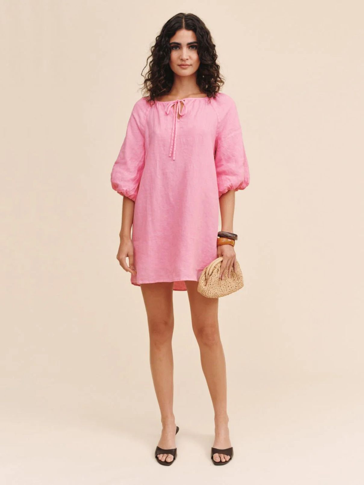 Bella Dahl Pullover Puff Sleeve in Rose Bush