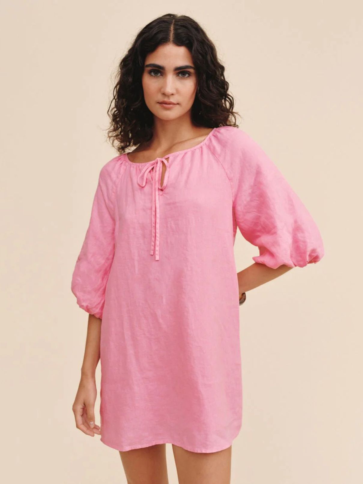 Bella Dahl Pullover Puff Sleeve in Rose Bush