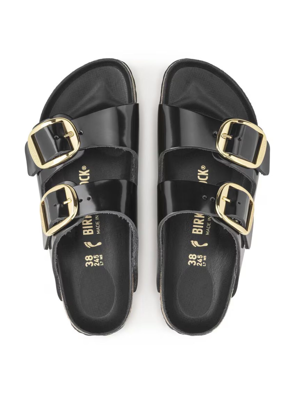 Birkenstock Arizona Big Buckle High Shine with Gold Buckle