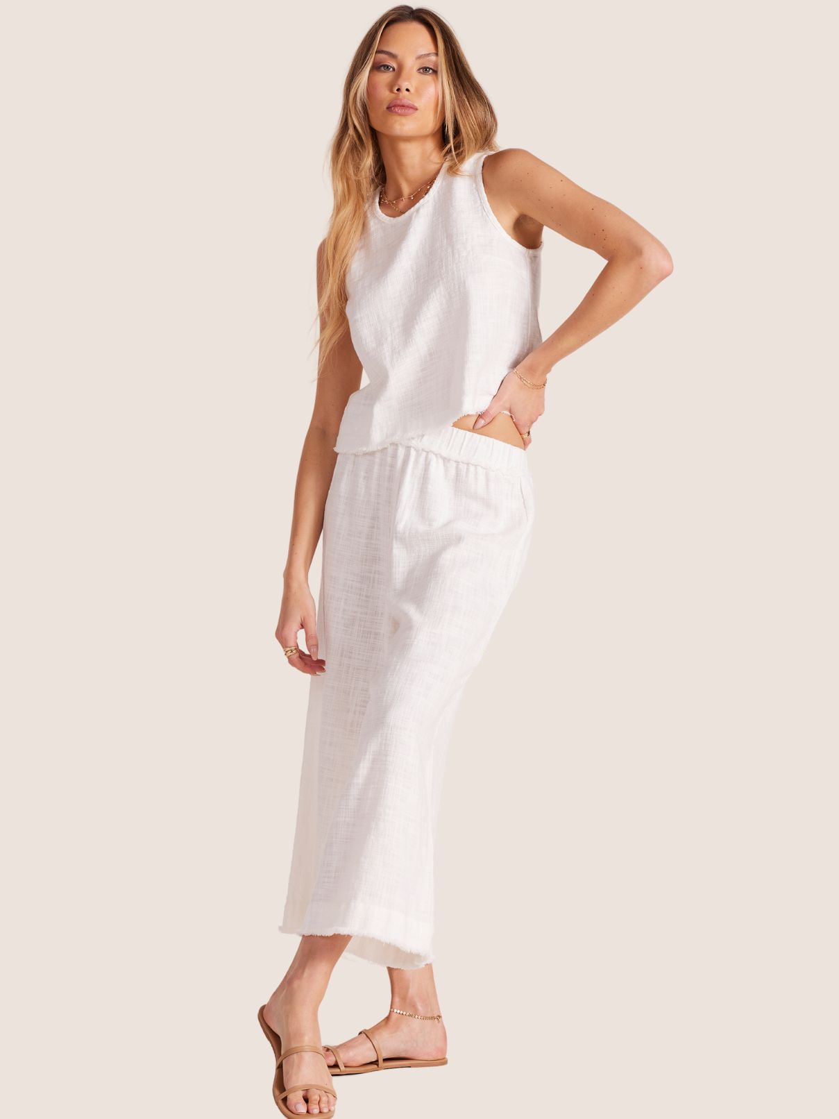Bobi Crop Pant in Cream