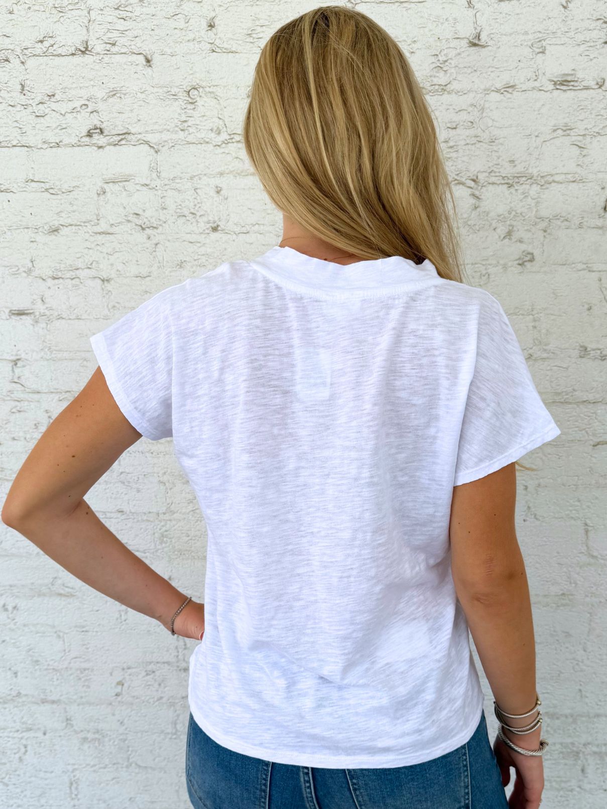 Bobi LA Dolman Vnk Tee White