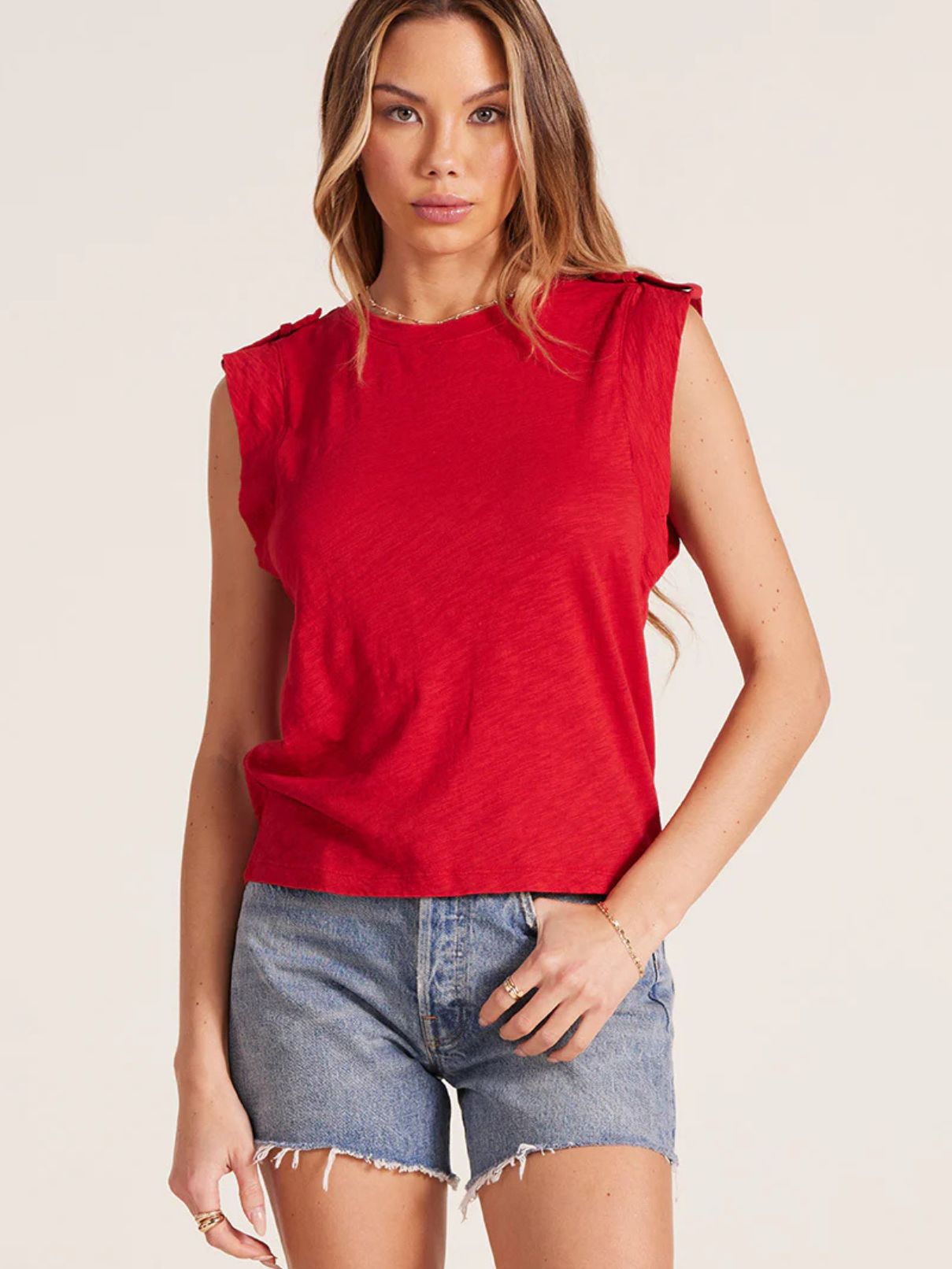  Bobi LA Epaulet Tank Lava
