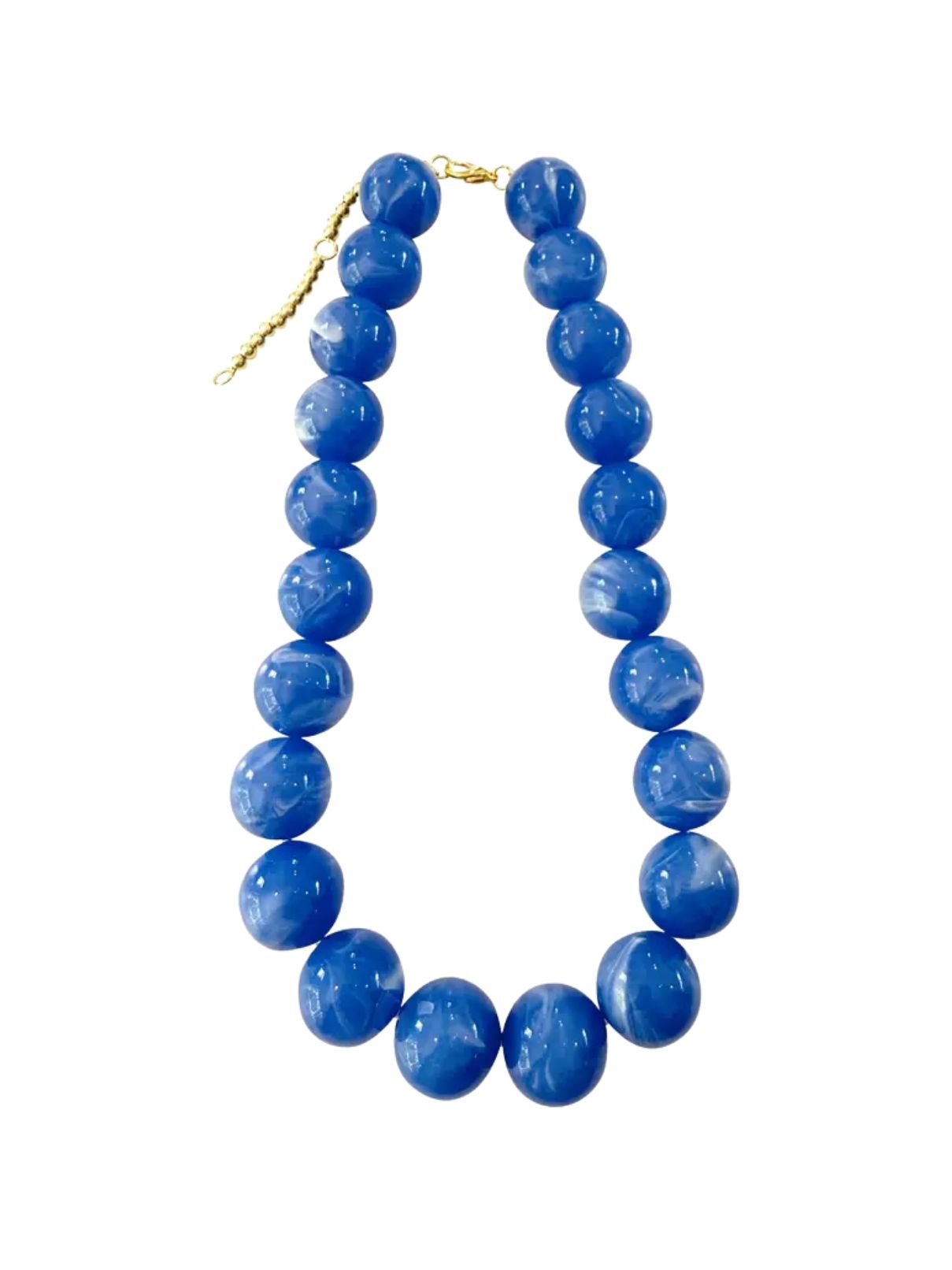 Carter Chunky Beaded Necklace – Cobalt