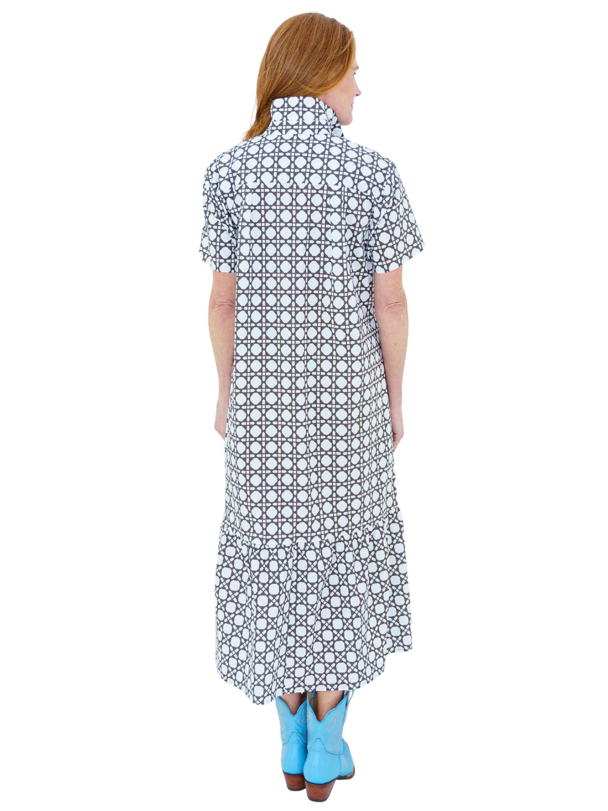 Caryn Lawn Maddie Basket Dress in Brown