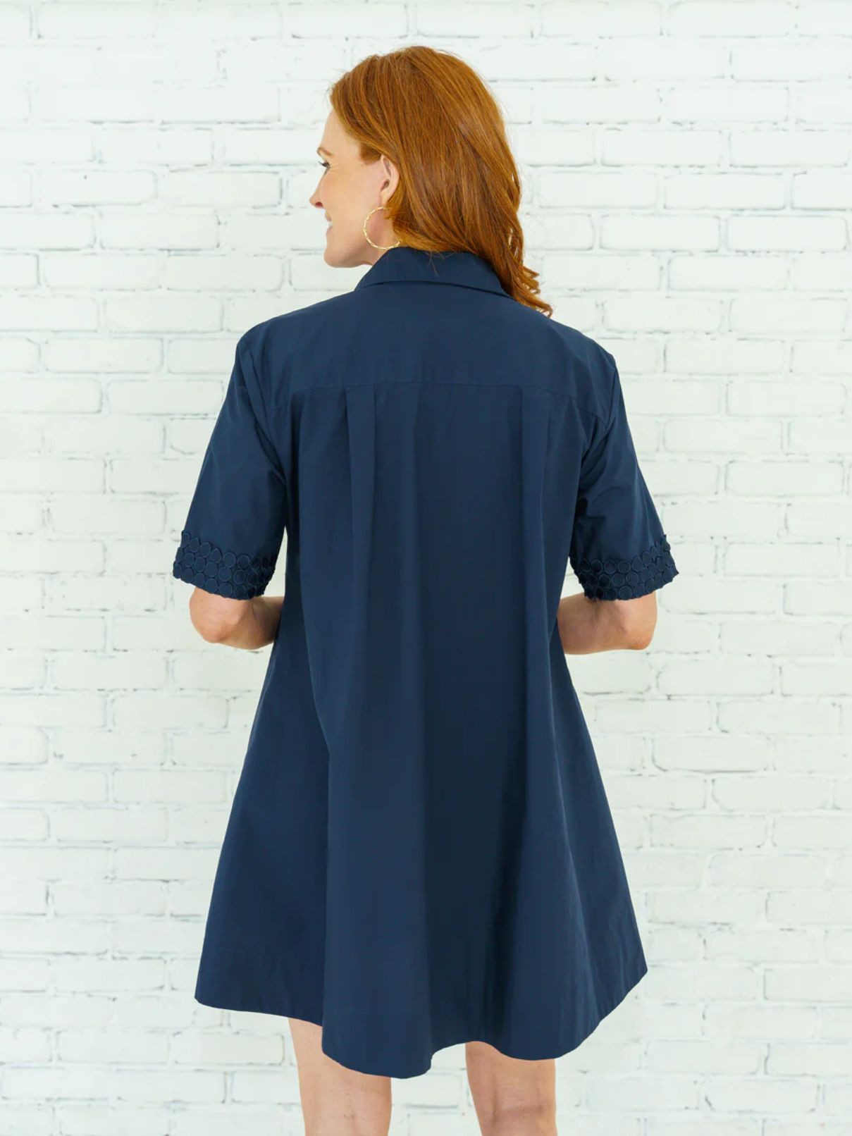 Caryn Lawn Penny Dress in Navy