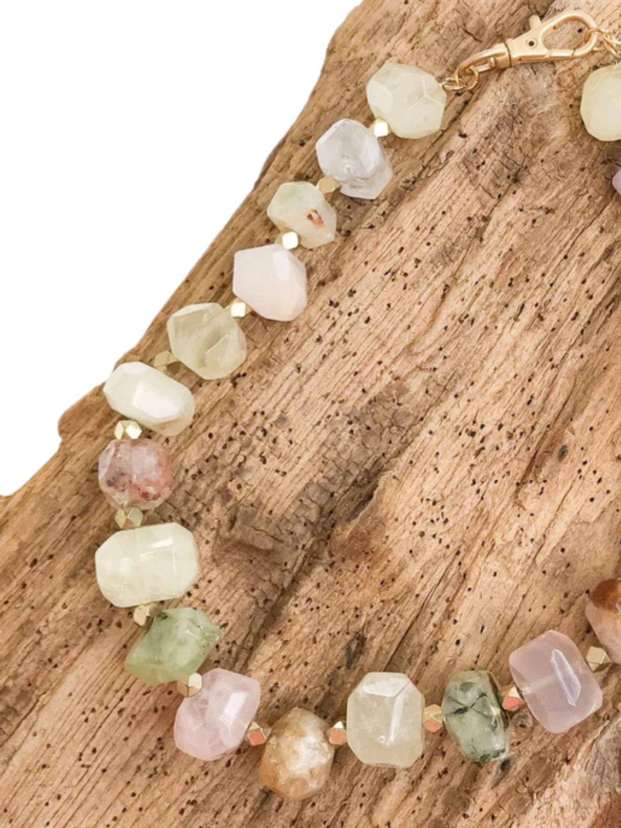 Chunk Statement Brass Necklace in Mix