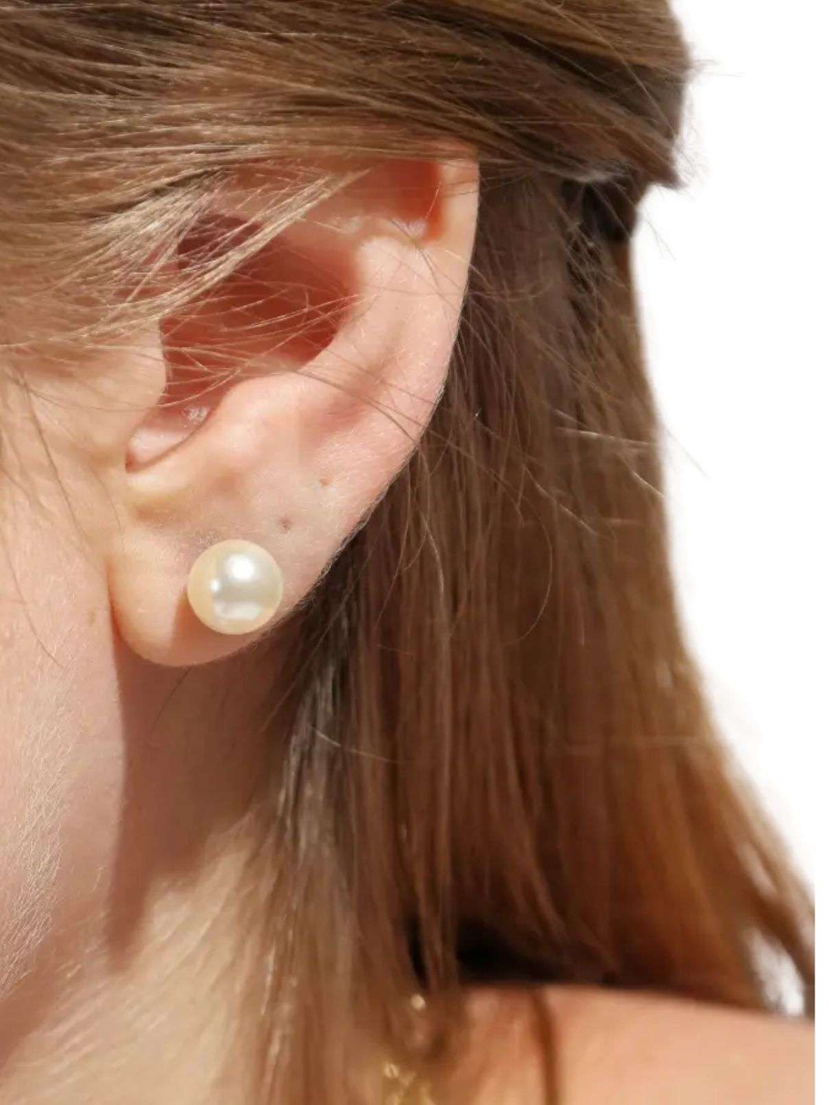Classic Pearl Stud Earrings – 18K Gold Filled