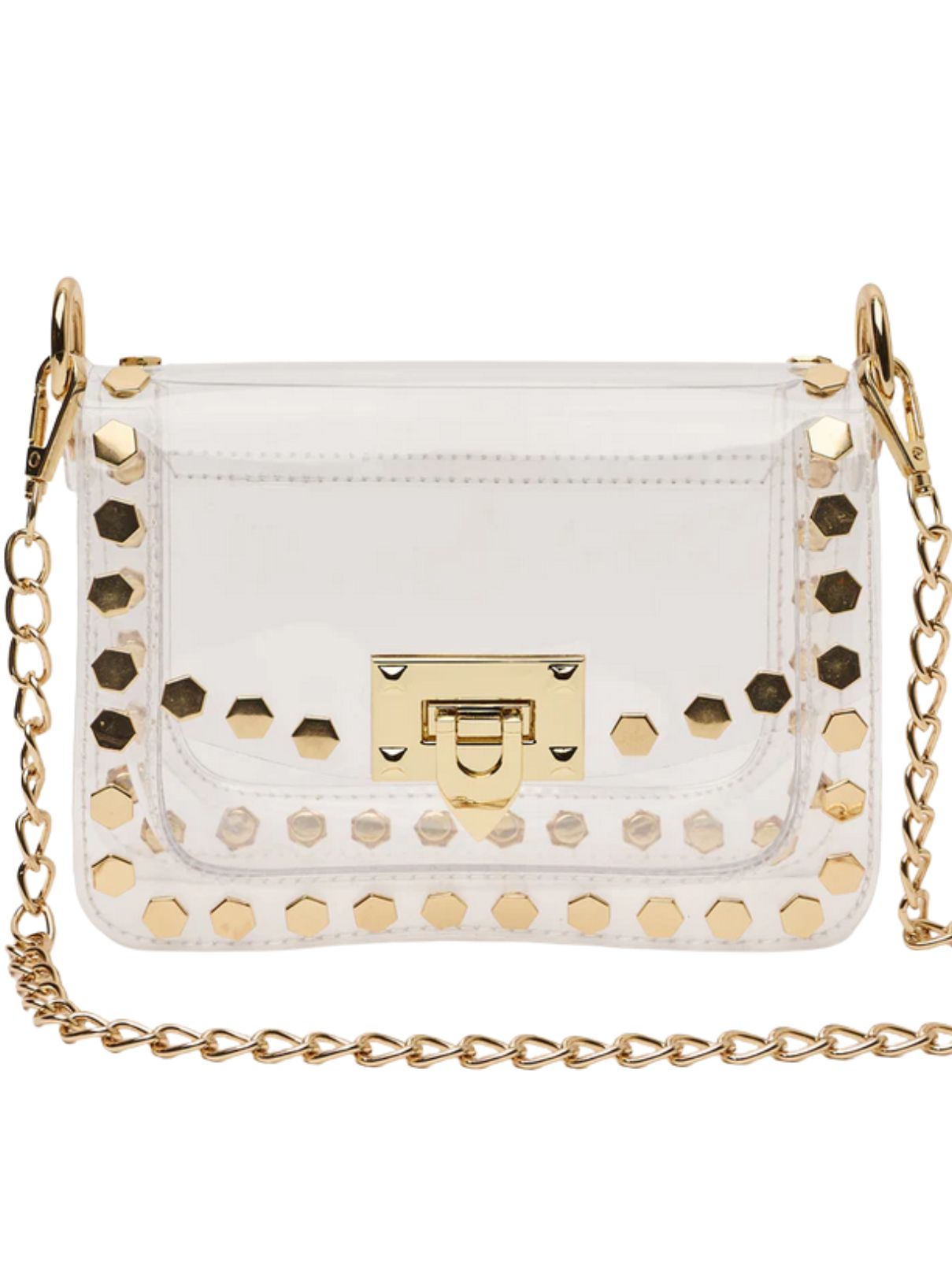 Clearly Handbags Jackie Hexagon Clear Purse