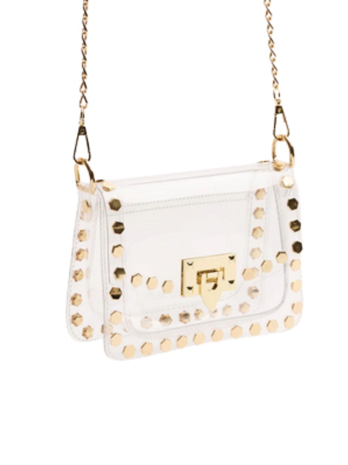 Clearly Handbags Jackie Hexagon Clear Purse