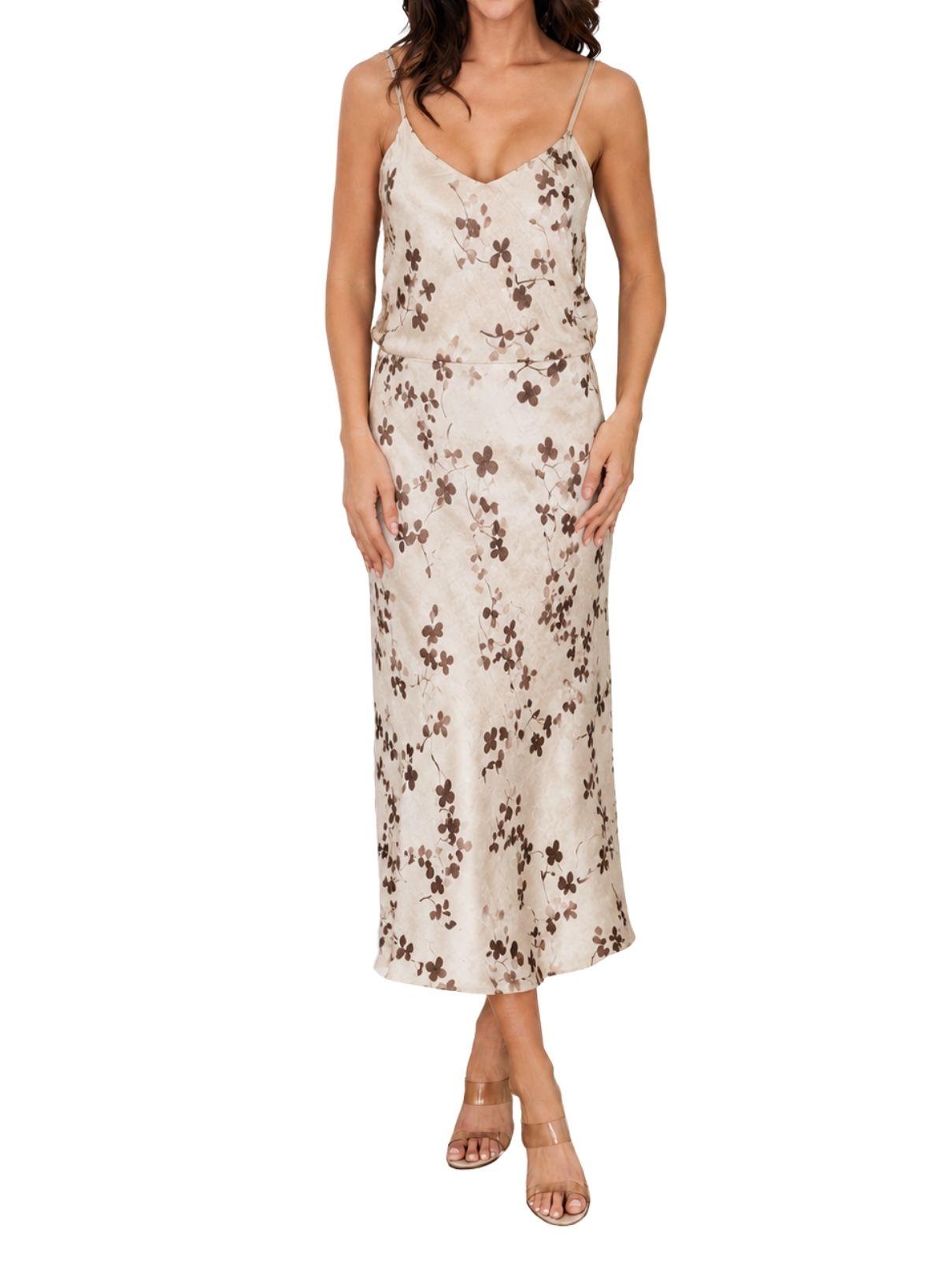 Cotton Island Clover Floral Silky Tank Top