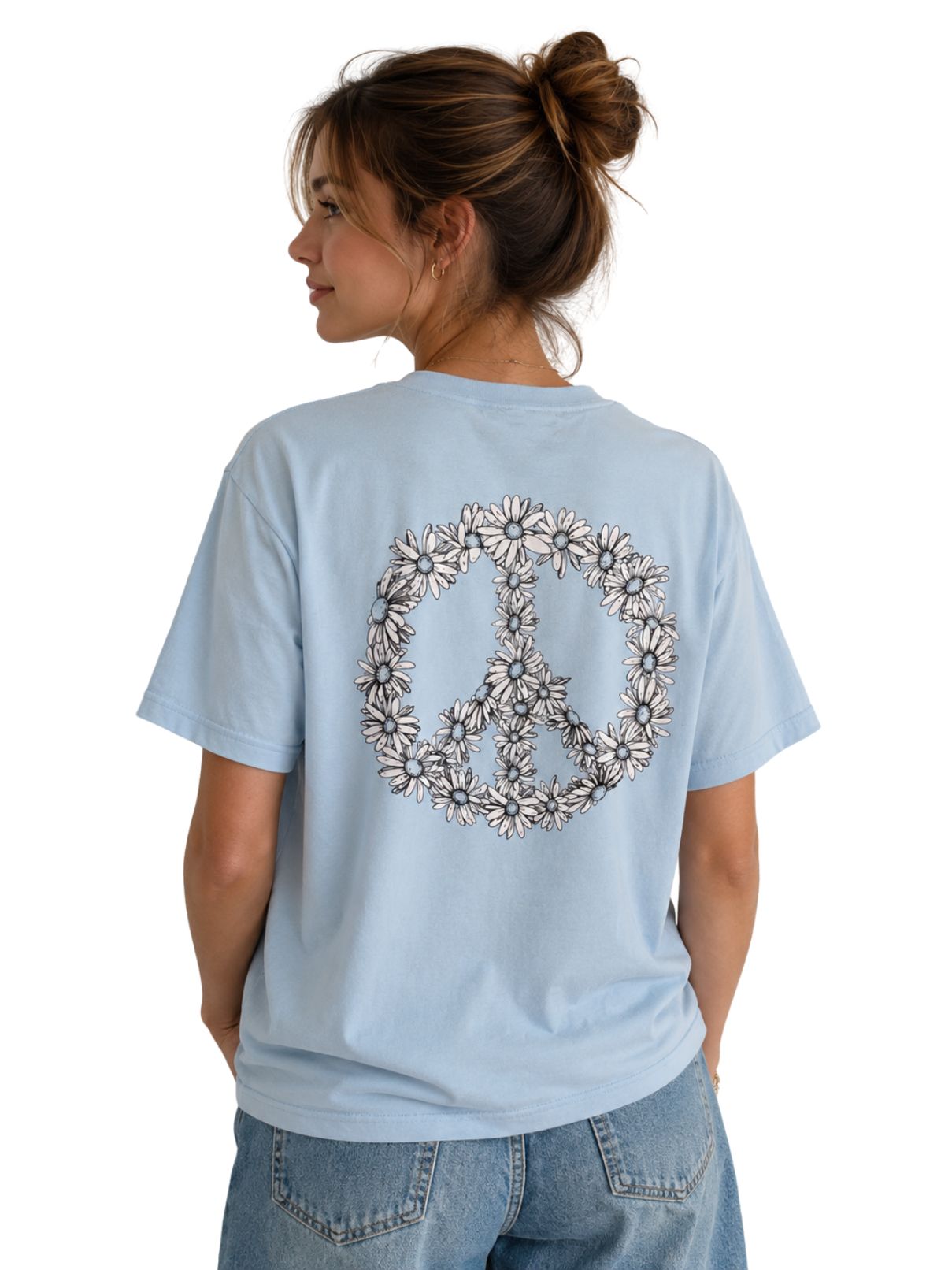Cotton Island Daisy Tee in Chambrey