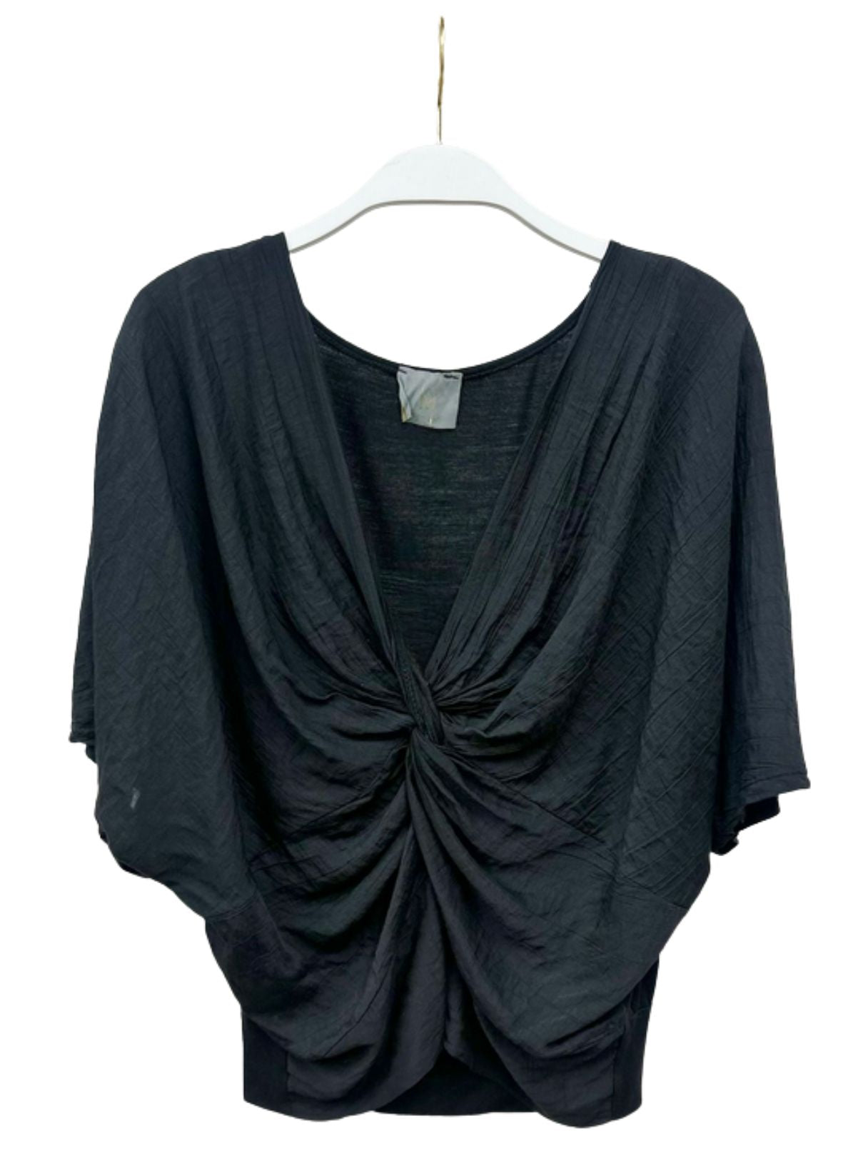Cotton Island Front Twist Knot Black Top