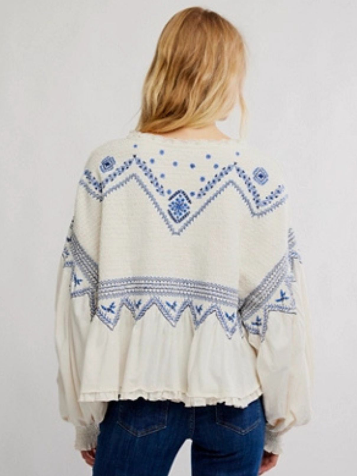 Cotton Island Holly Knit Top in Egg Nog