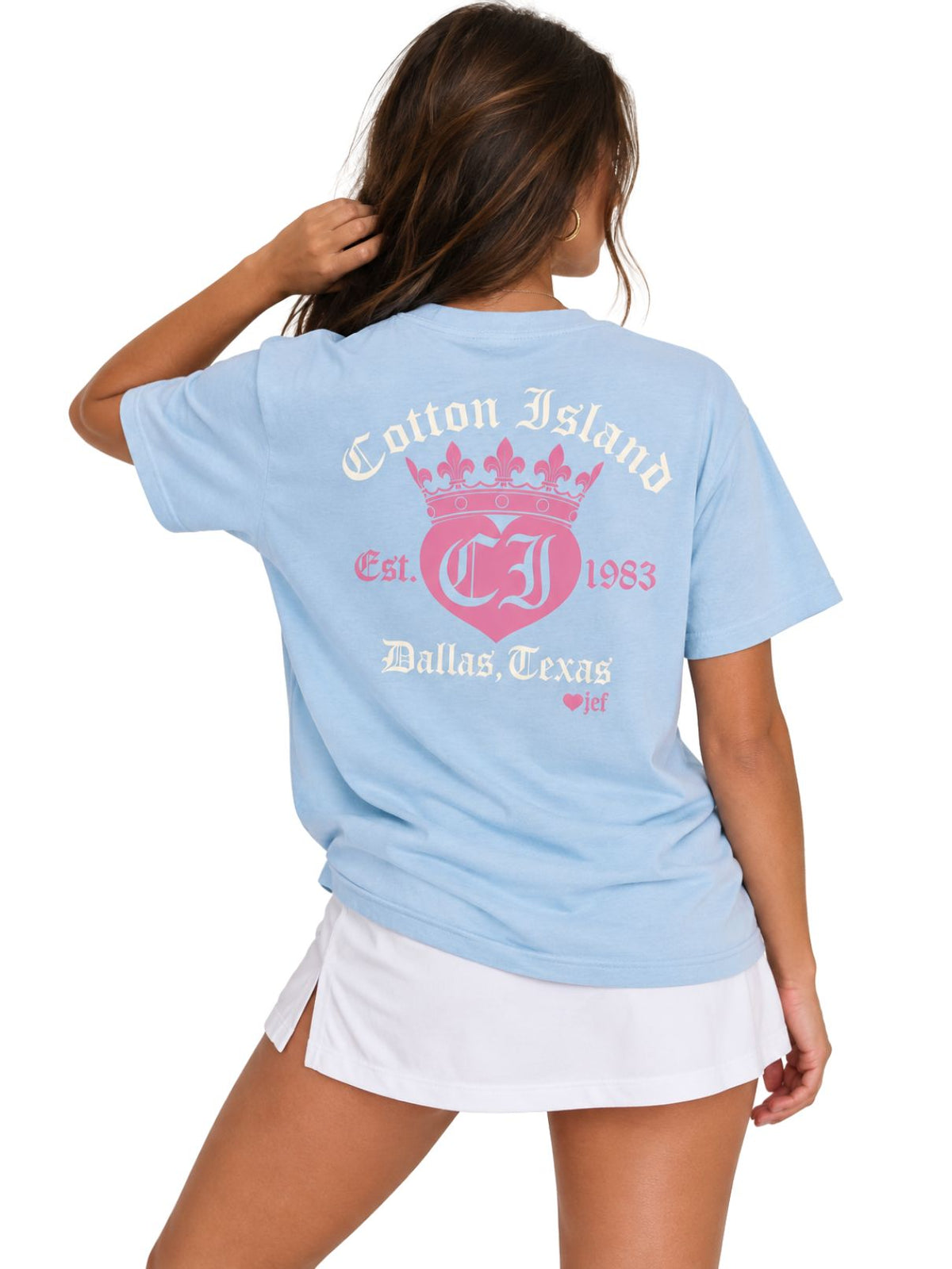 Cotton Island Hydrangea T-Shirt in Lavender/White