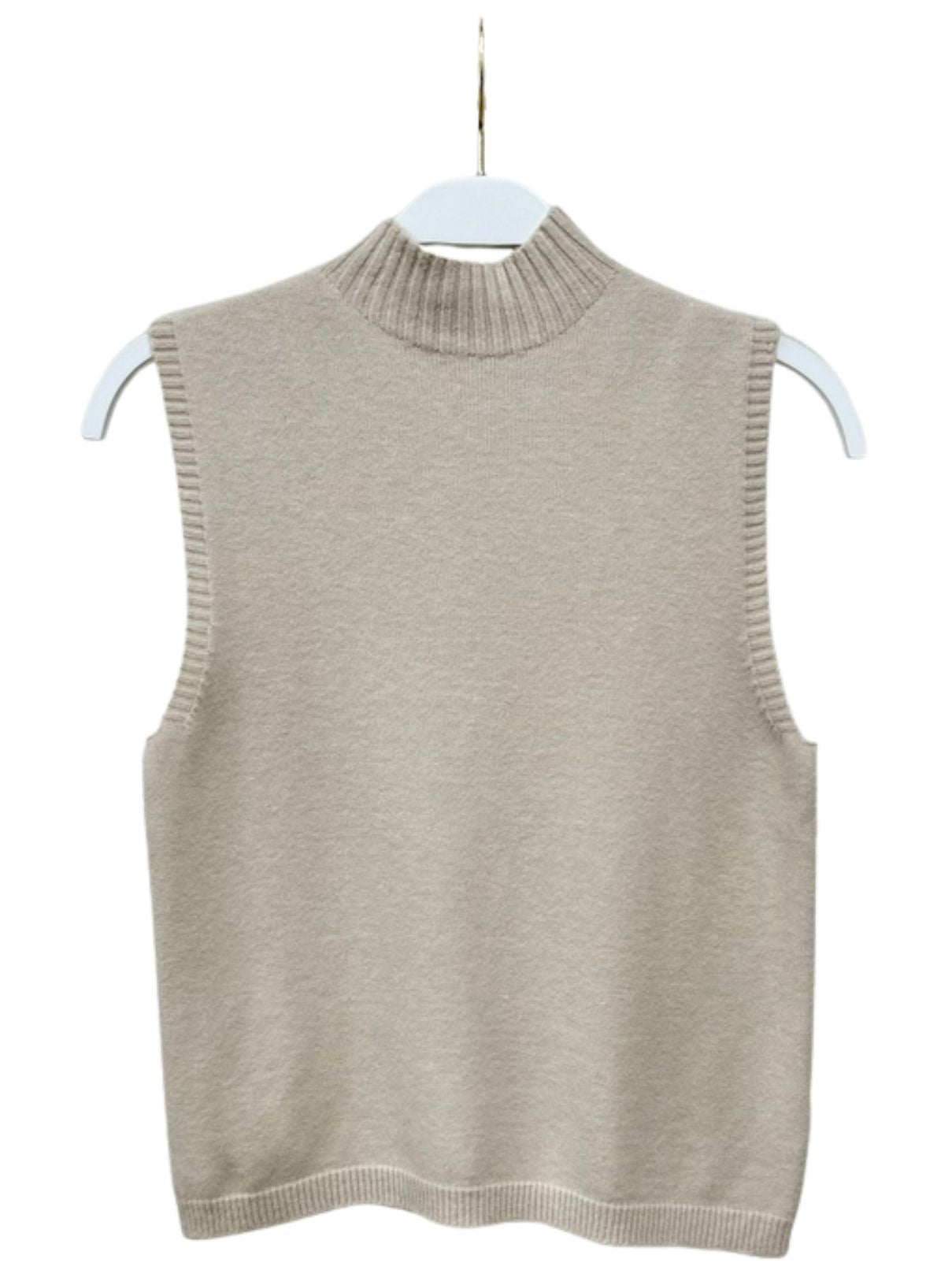 Cotton Island Italian Knit Sleeveless Beige