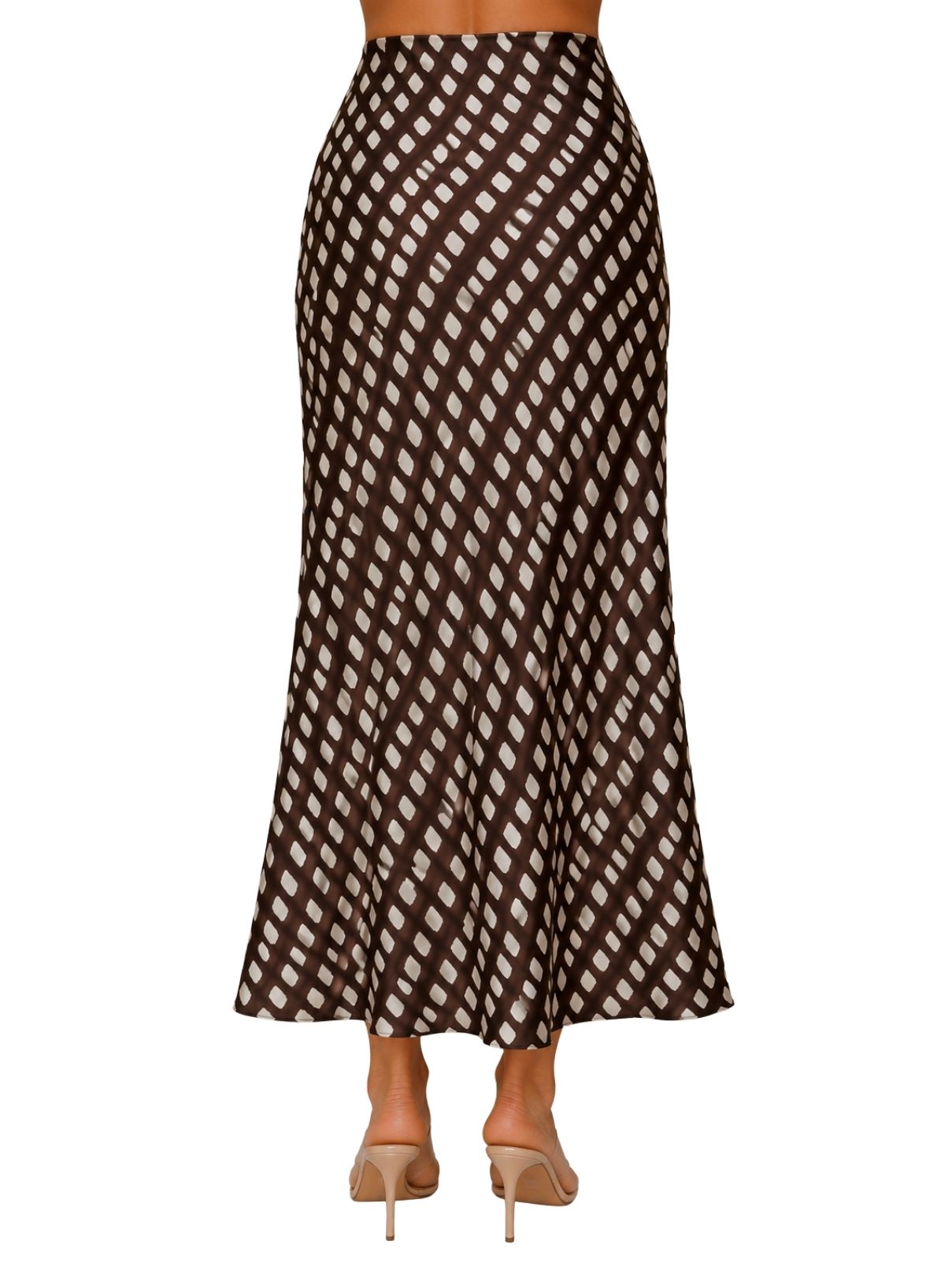 Cotton Island Pixel Dot Silky Slip Skirt – Chocolate Deer Print