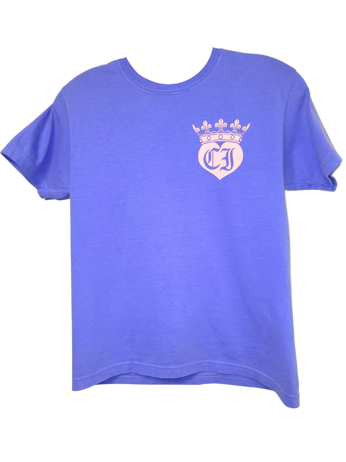 Cotton Island S/S Periwinkle Comfort Colors with Pink/White