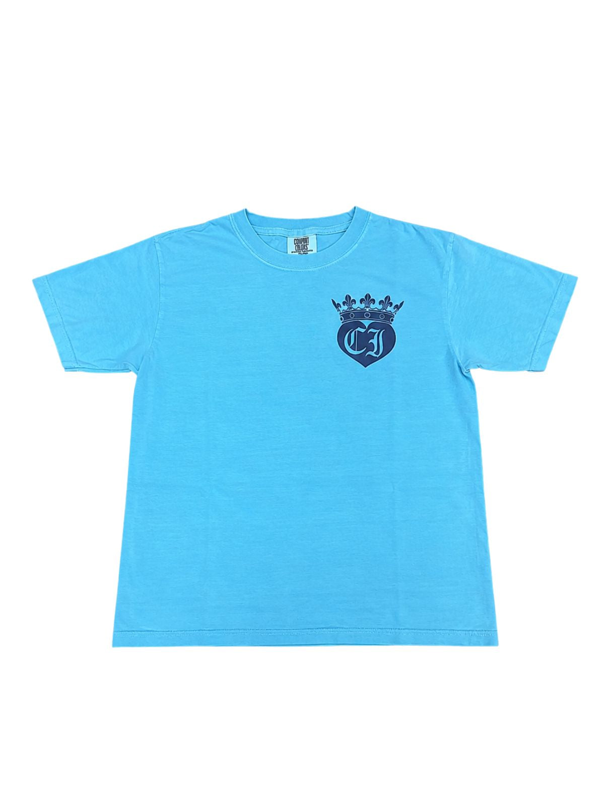 Cotton Island Tees in Lagoon with Navy/White