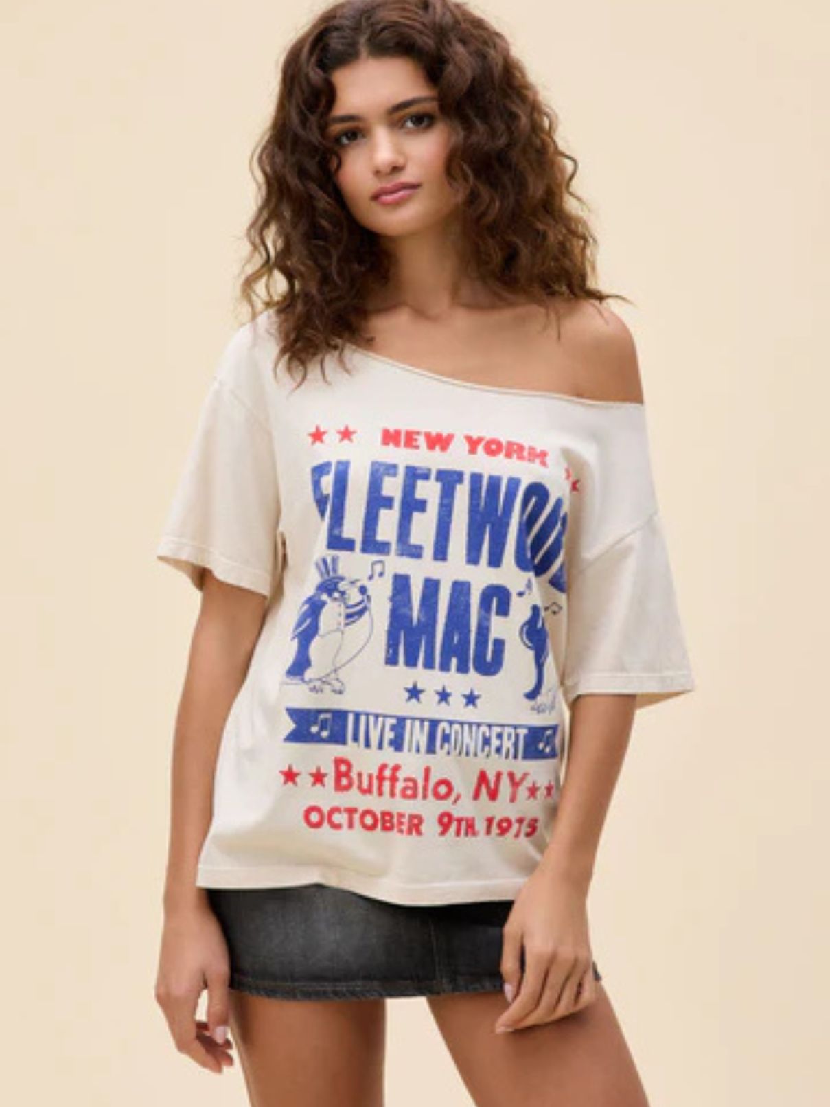 DAYDREAMER Fleetwood Mac In Concert Off Shoulder Tee