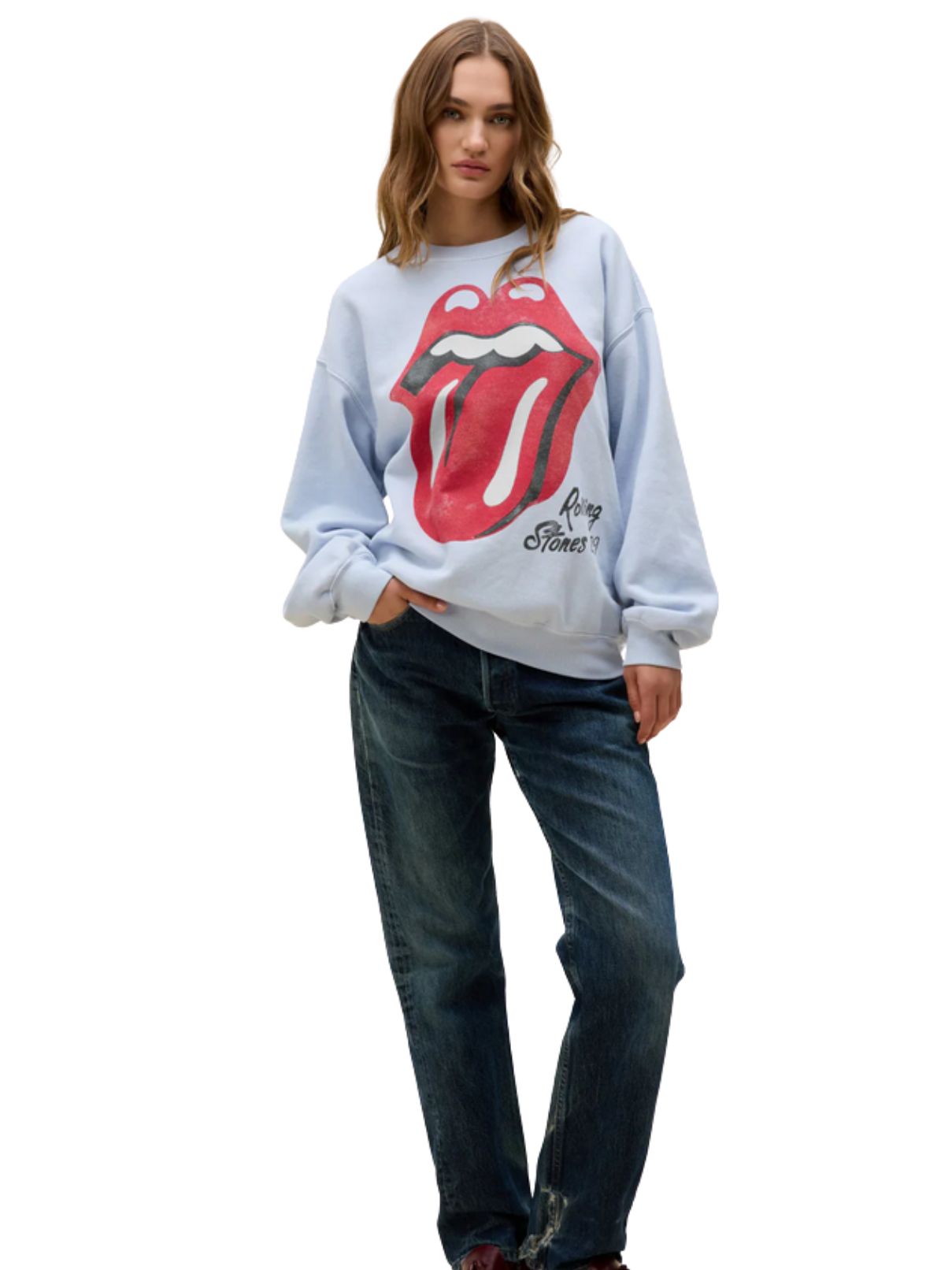 DAYDREAMER Rolling Stones Big Tongue '89 Oversized Sweatshirt