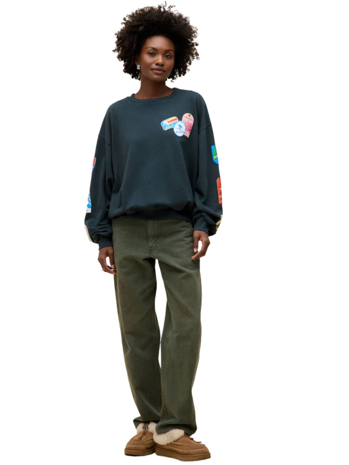 DAYDREAMER Ski Patch & Pass Collector Oversized Sweatshirt
