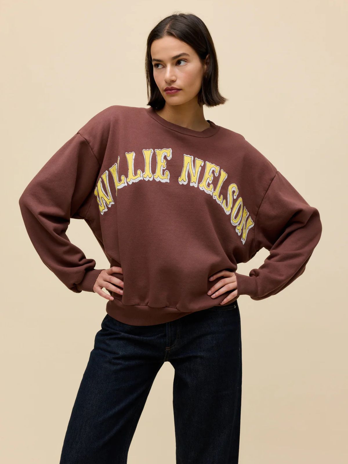 DAYDREAMER Willie Nelson In Austin Oversized Sweatshirt