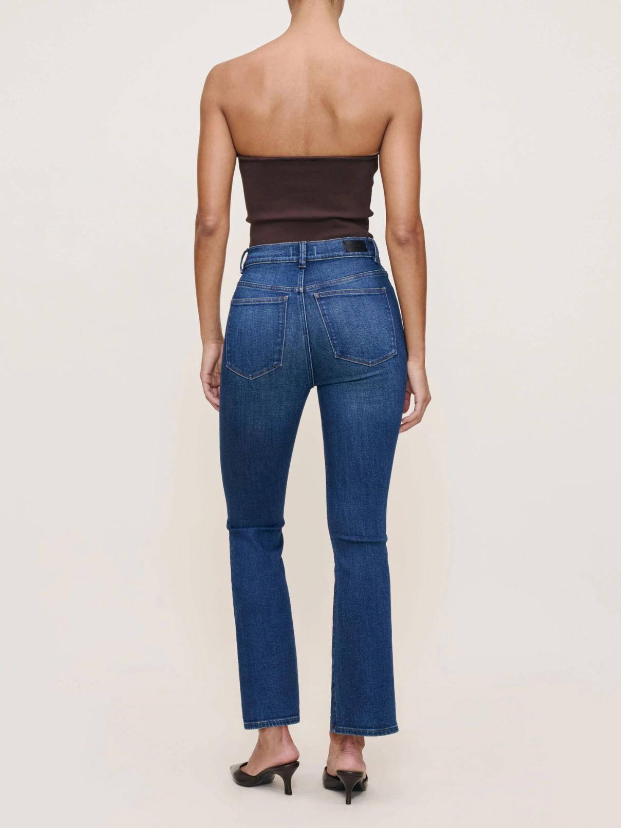 DL 1961 Bridget Boot High Rise Crop in Raindrop