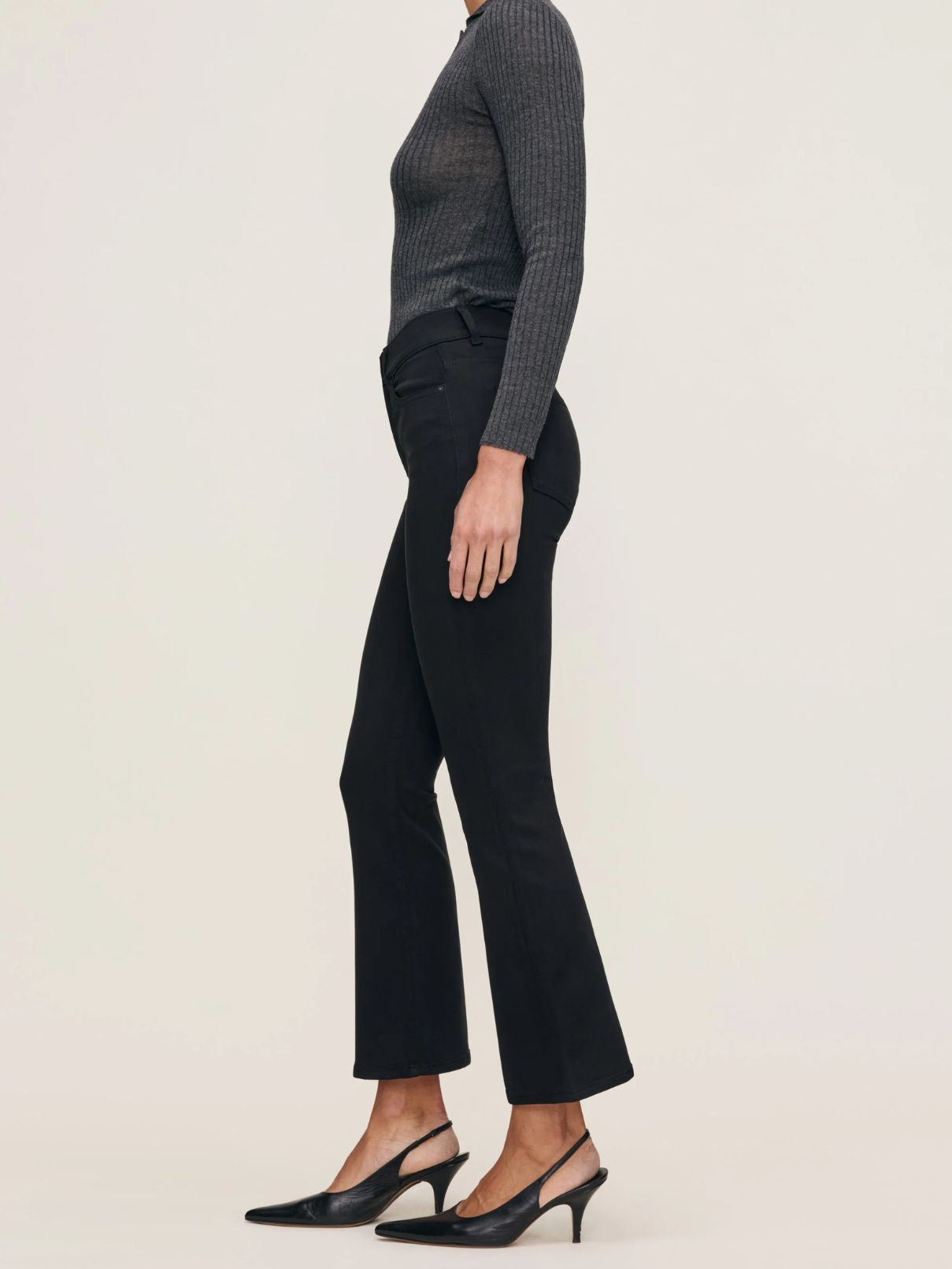 DL 1961 Bridget Boot igh Rise Crop in Hail