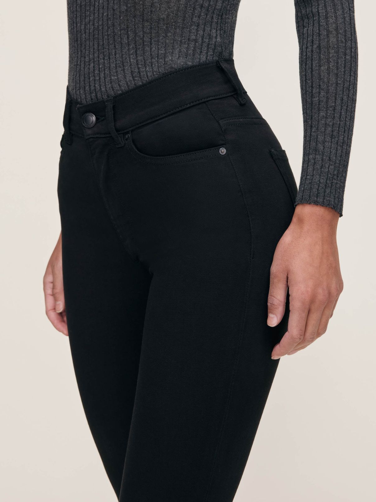 DL 1961 Bridget Boot igh Rise Crop in Hail
