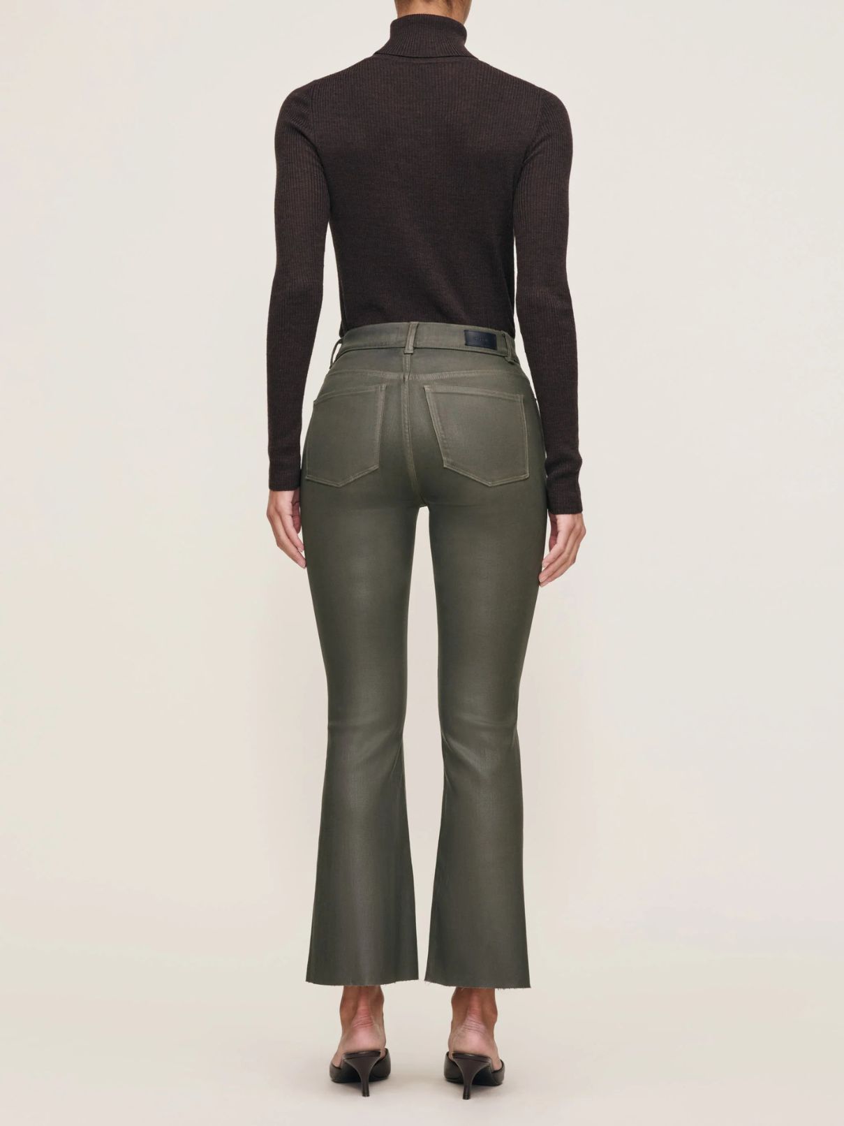 DL 1961 Denim  Bridget Boot Hr Crop Jean in Moss Coated