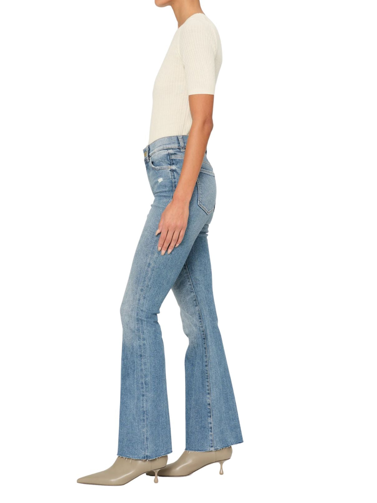 DL 1961 Denim Bridget Crop Boot HR in Ravello