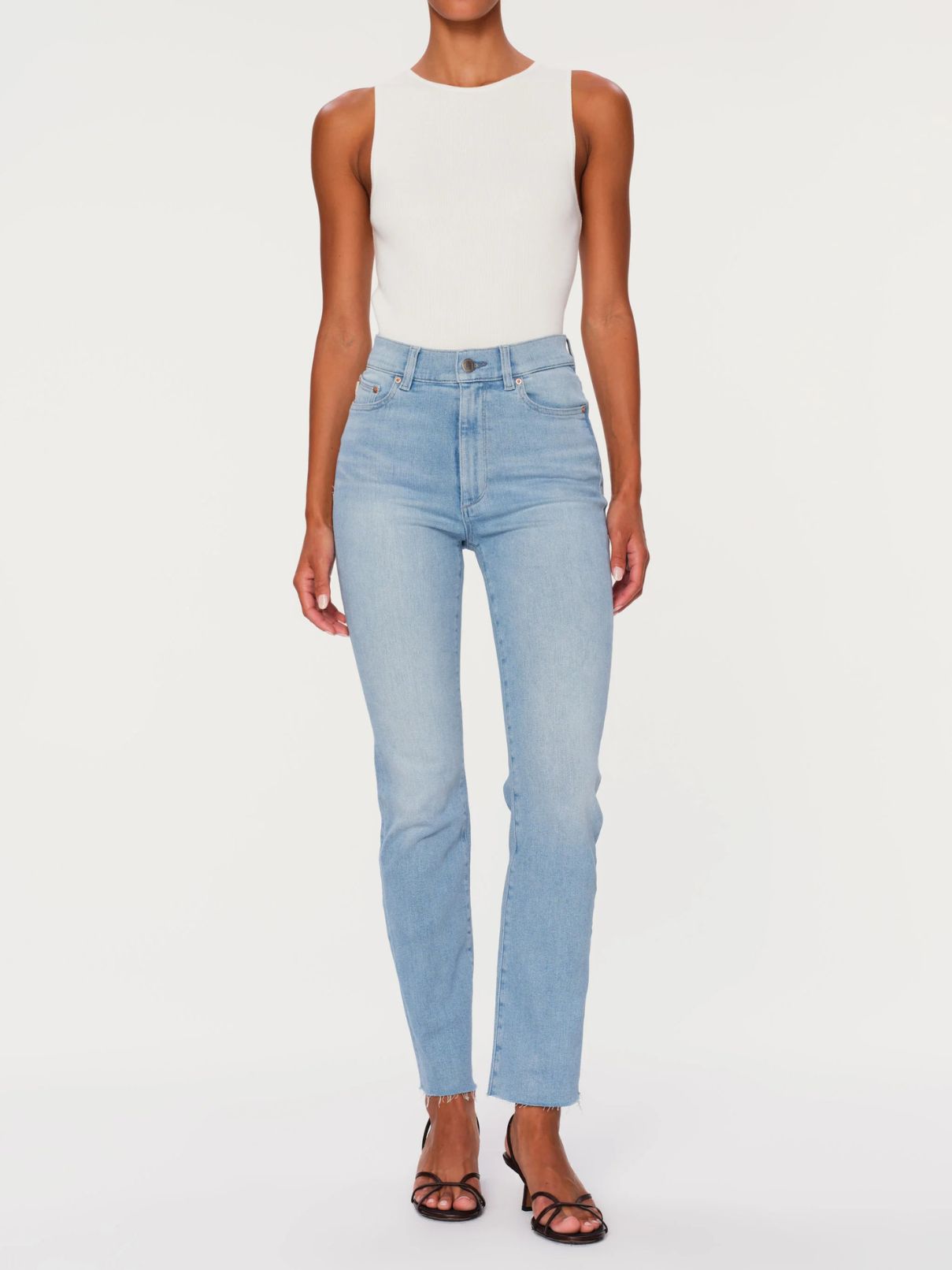 DL 1961 Halle Straight Hi Rise Jean in Fountain
